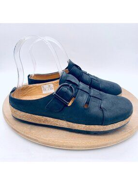 Haflinger Shoes Womens 5 36 Black Leather Comfort Slides Mule Germany Boho